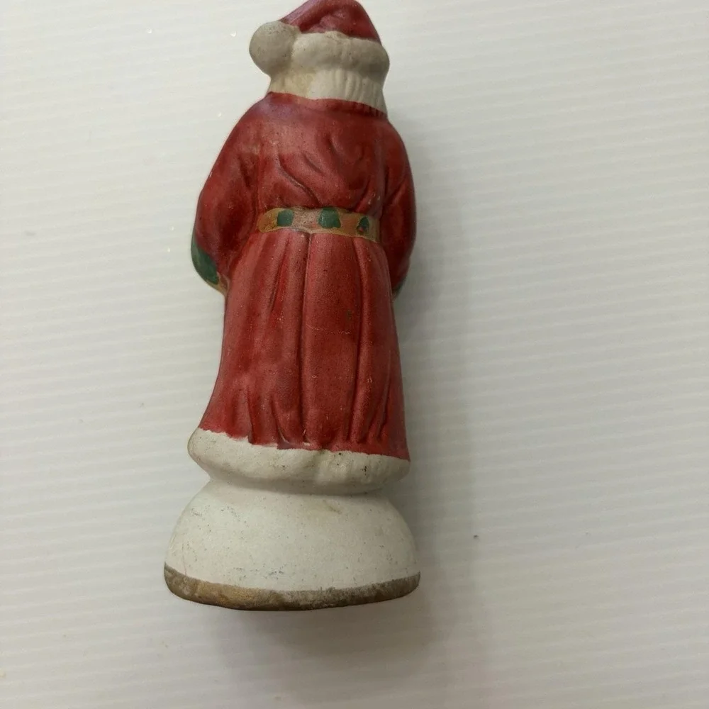Vintage Santa Claus Figurine 1907 Brazil Folk Art Style Christmas Decor